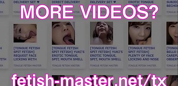  Japanese Asian Tongue Spit Face Nose Licking Sucking Kissing Handjob Fetish - More at fetish-master.net